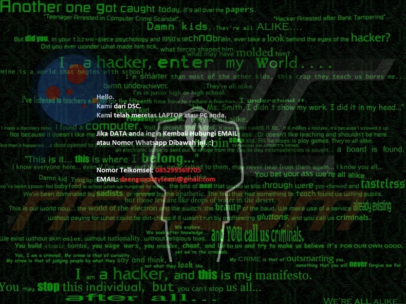 Terkunci ransomware wallpaper