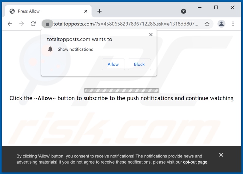 totaltopposts[.]com pop-up redirects