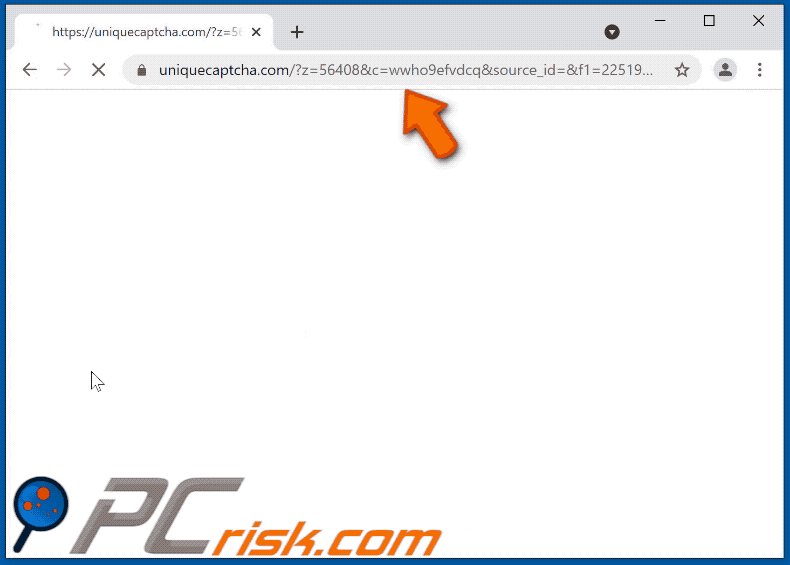 Appearance of uniquecaptcha.com website