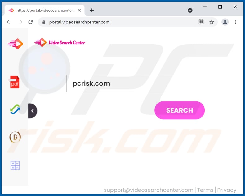 videosearchcenter.com browser hijacker