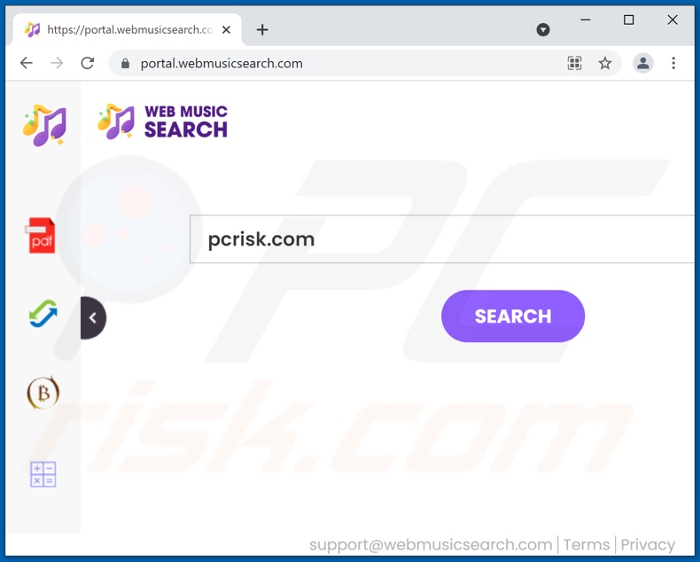 webmusicsearch.com browser hijacker