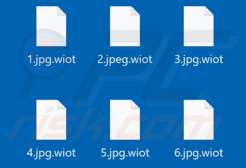 Files encrypted by Wiot ransomware (.wiot extension)