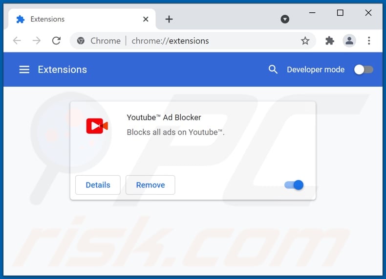 Removing Youtube Ad Blocker ads from Google Chrome step 2