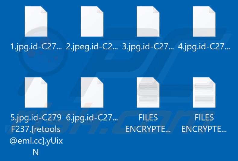 Files encrypted by yUixN ransomware (.yUixN extension)