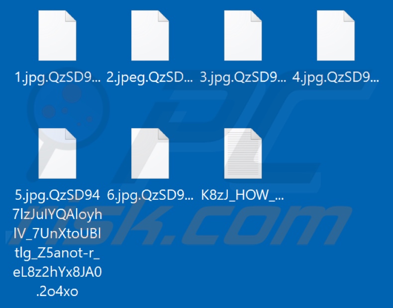 Files encrypted by 2o4xo ransomware (.2o4xo extension)