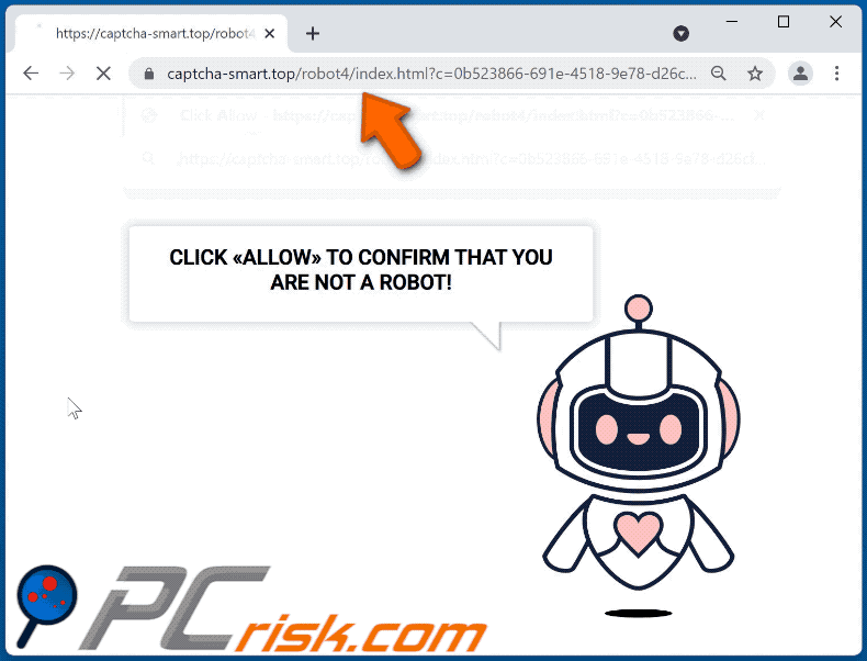 captcha-smart[.]top website appearance (GIF)