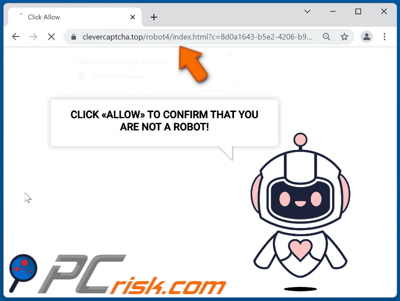 clevercaptcha[.]top website appearance (GIF)