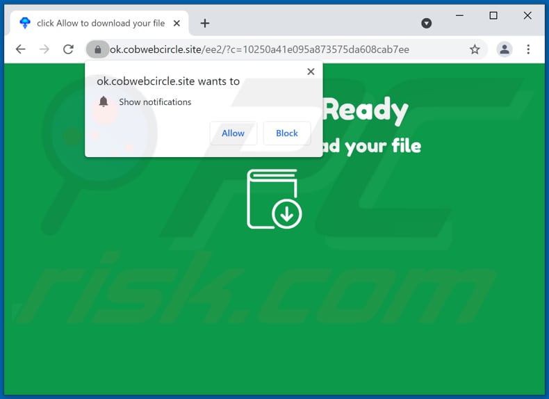 cobwebcircle[.]site pop-up redirects