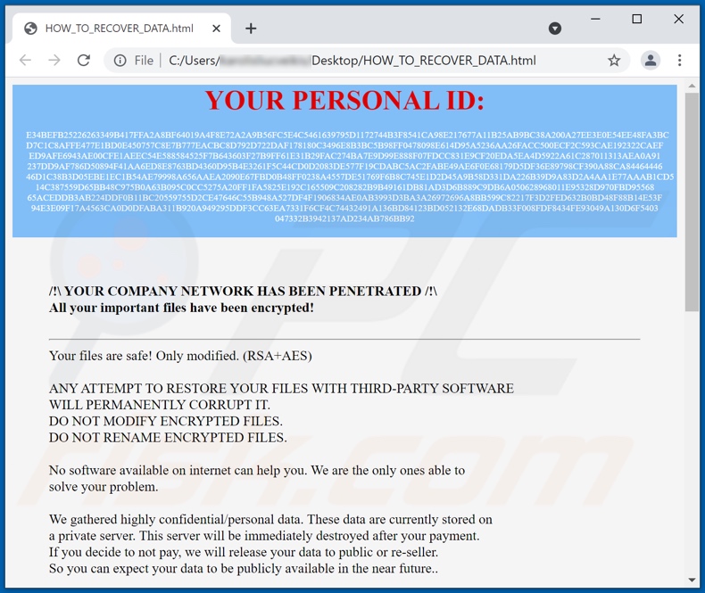 CRYPT (MedusaLocker) ransomware decrypt instructions (HOW_TO_RECOVER_DATA.html)