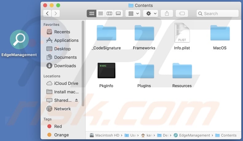 edgemanagement adware contents folder