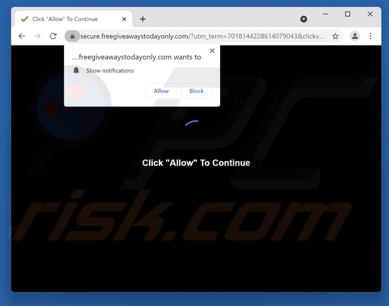 freegiveawaystodayonly[.]com pop-up redirects