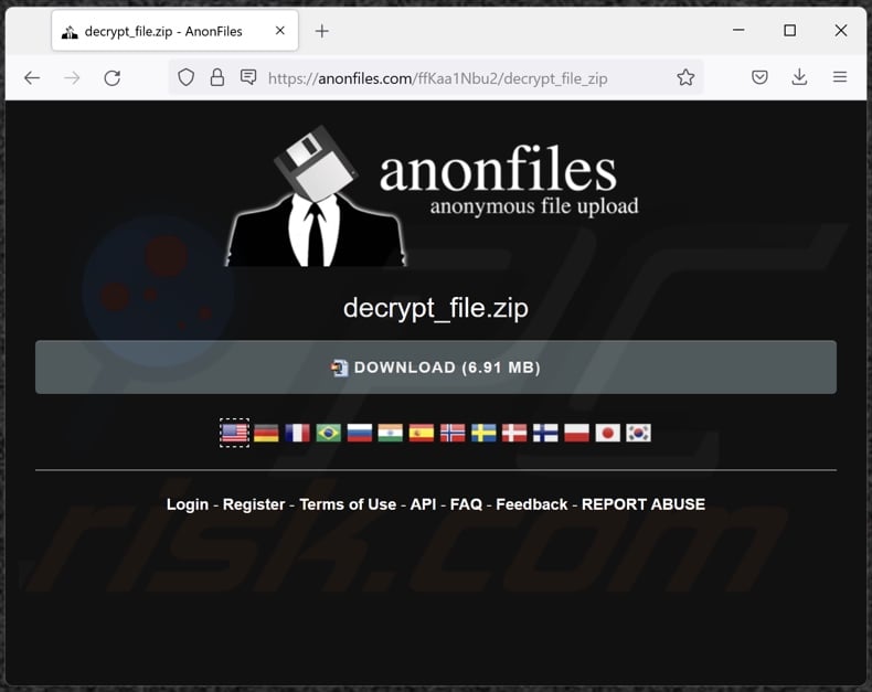 GABUTS PROJECT ransomware website