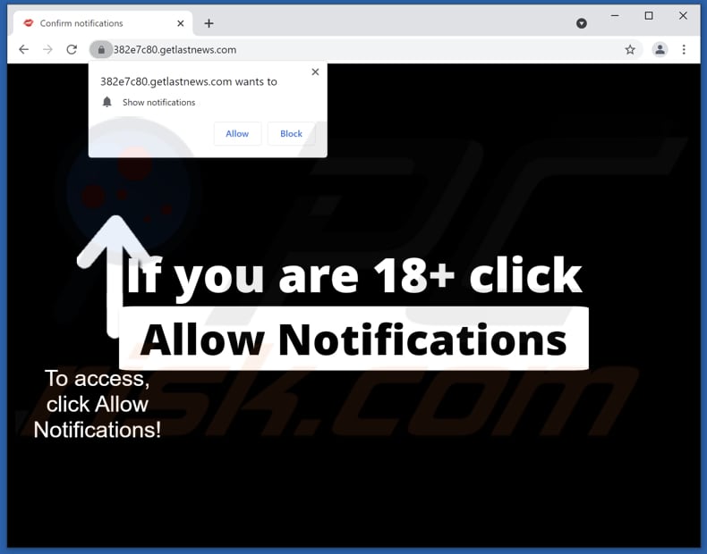 getlastnews[.]com pop-up redirects