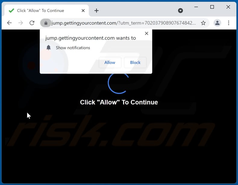 gettingyourcontent[.]com pop-up redirects