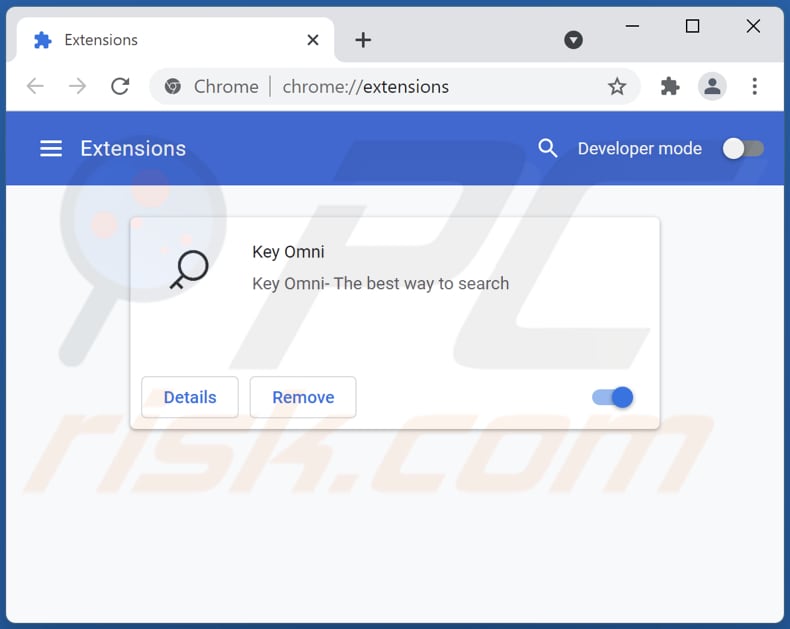 Removing keysearchs.com related Google Chrome extensions