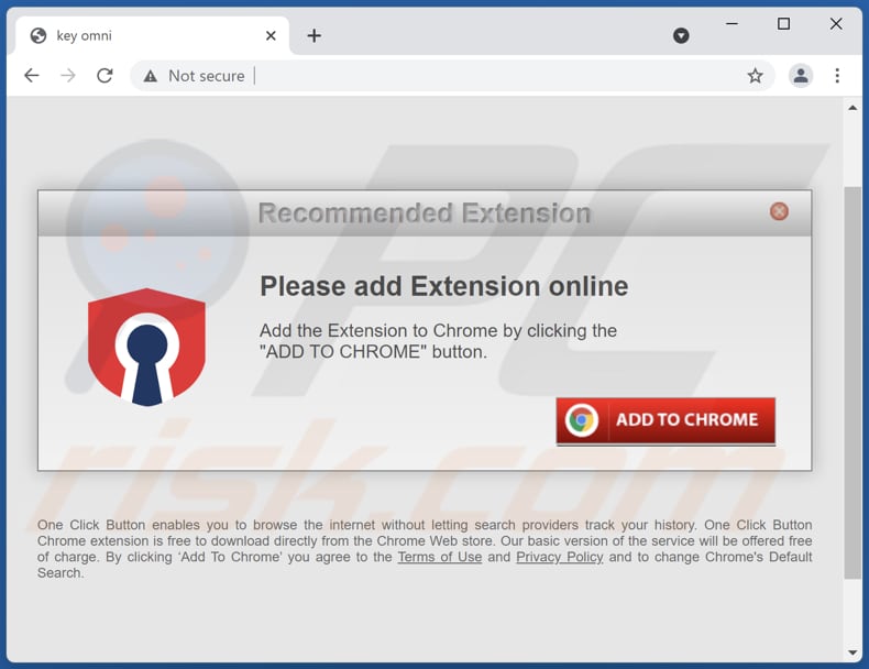 Website used to promote Key Omni browser hijacker