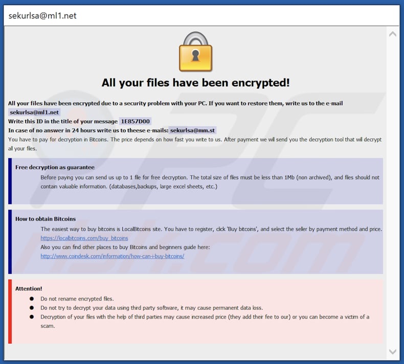 Lsas decrypt instructions (pop-up window)