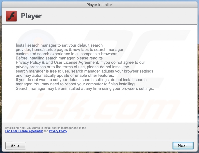Delusive installer used to promote MegaUnit adware (step 2)