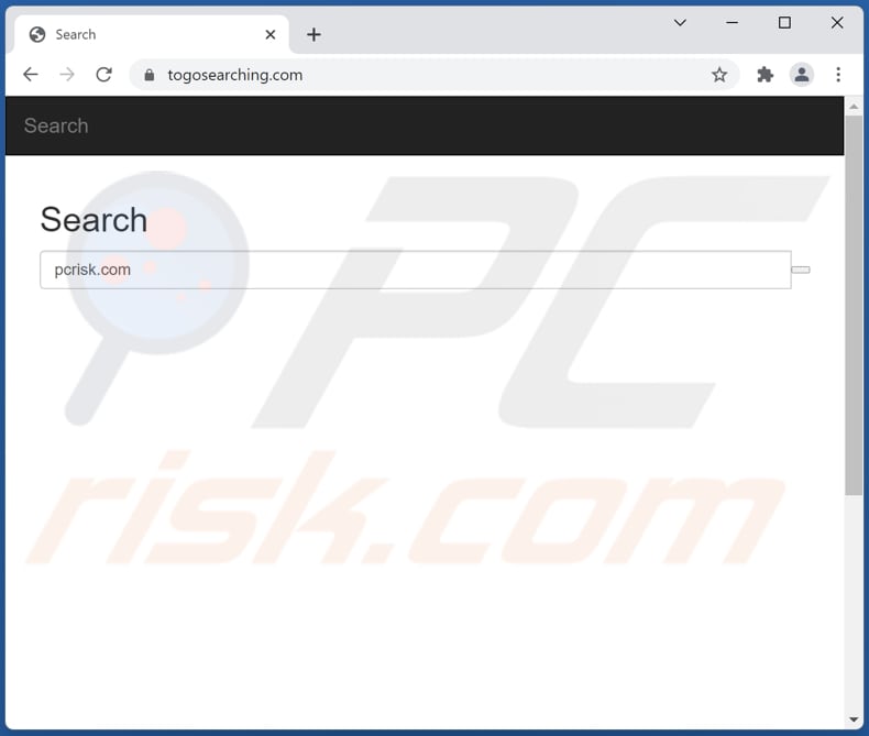 togosearching.com browser hijacker