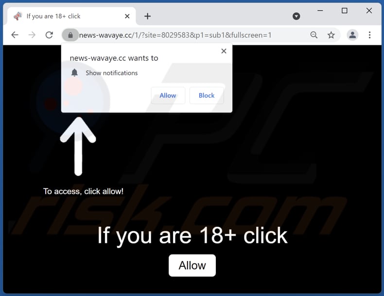 news-wavaye[.]cc pop-up redirects