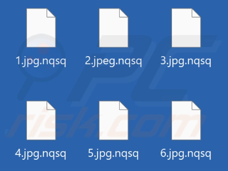 Files encrypted by Nqsq ransomware (.nqsq extension)