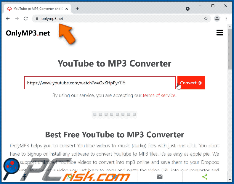 onlymp3[.]net website appearance (GIF)