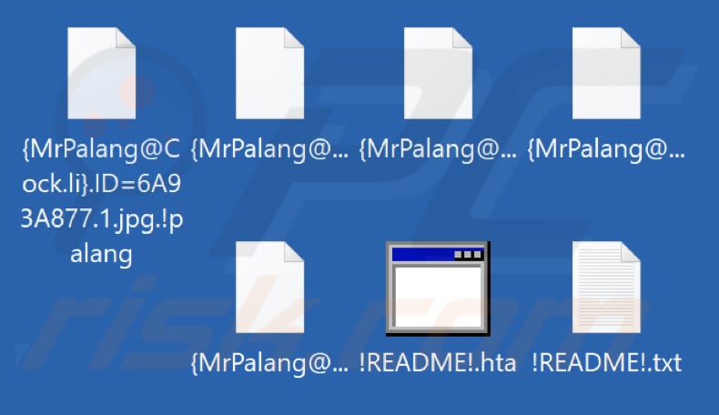 Files encrypted by !palang ransomware (!palang extension)
