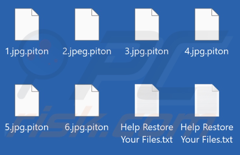 Files encrypted by Piton ransomware (.piton extension)