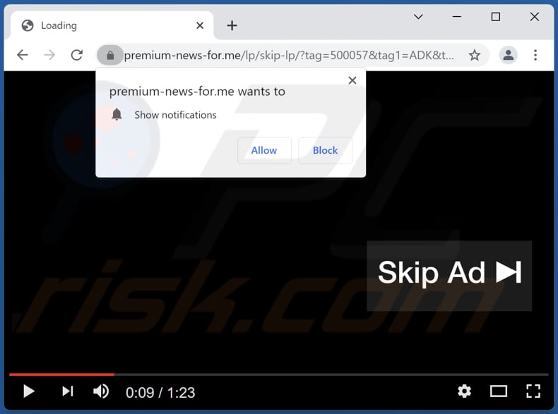 premium-news-for[.]me pop-up redirects