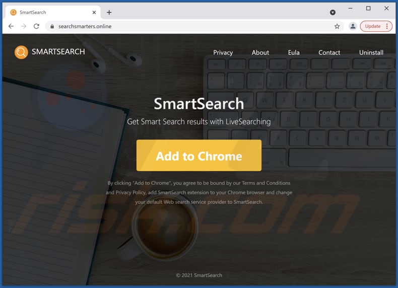 Website used to promote Smart Search browser hijacker