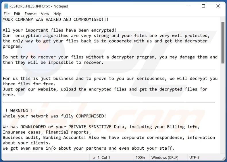 spook ransomware RESTORE_FILES_INFO.txt file