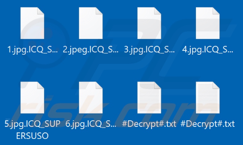 Files encrypted by Supersuso ransomware (.ICQ_SUPERSUSO extension)