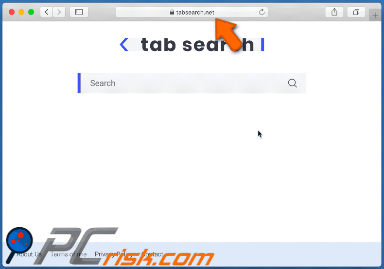 tabsearch.net redirects to search.yahoo.com