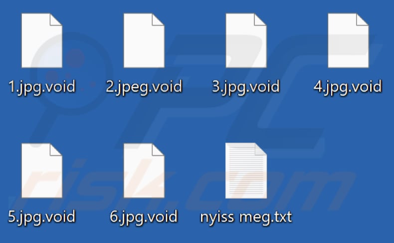 Files encrypted by Void68 ransomware (.void extension)