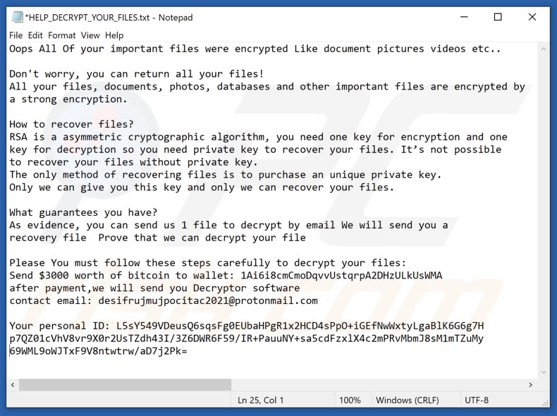 Wanacry decrypt instructions (HELP_DECRYPT_YOUR_FILES.txt)