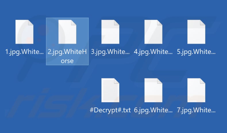 Files encrypted by WhiteHorse ransomware (.WhiteHorse extension)