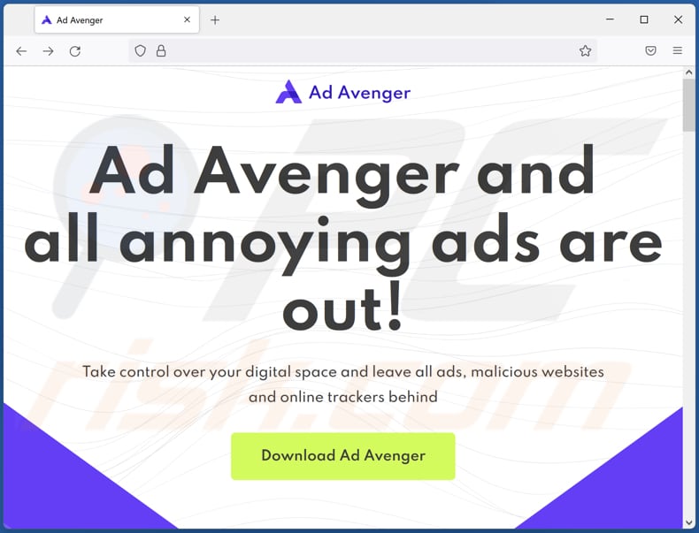 Ad Avenger adware download website