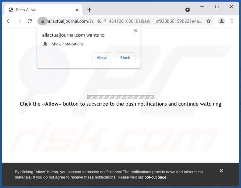 allactualjournal[.]com pop-up redirects