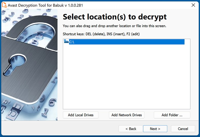 Babuk ransomware decryptor by Avast