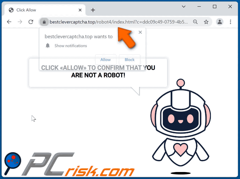 bestclevercaptcha[.]top website appearance (GIF)