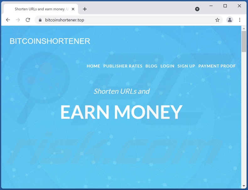 bitcoinshortener[.]top pop-up redirects