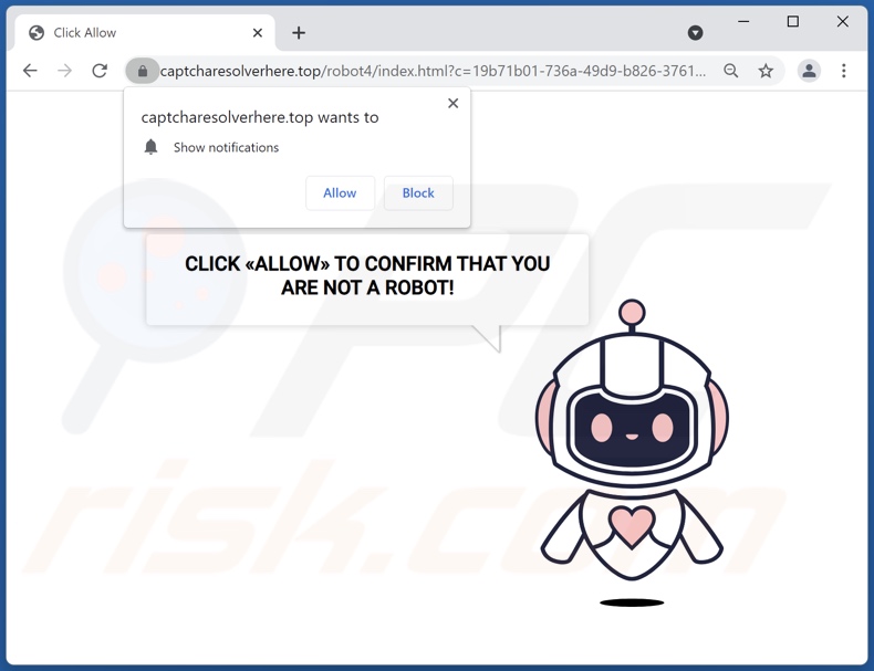 captcharesolverhere[.]top pop-up redirects