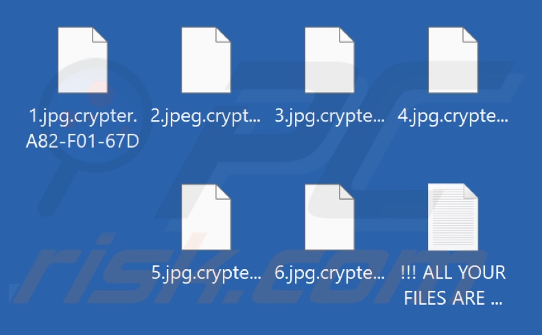 Files encrypted by Crypter ransomware (.crypter.[victim's_ID] extension)