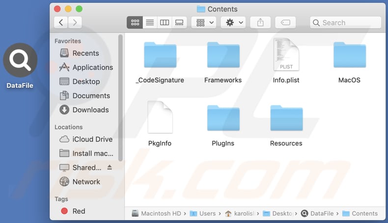 datafile adware contents folder