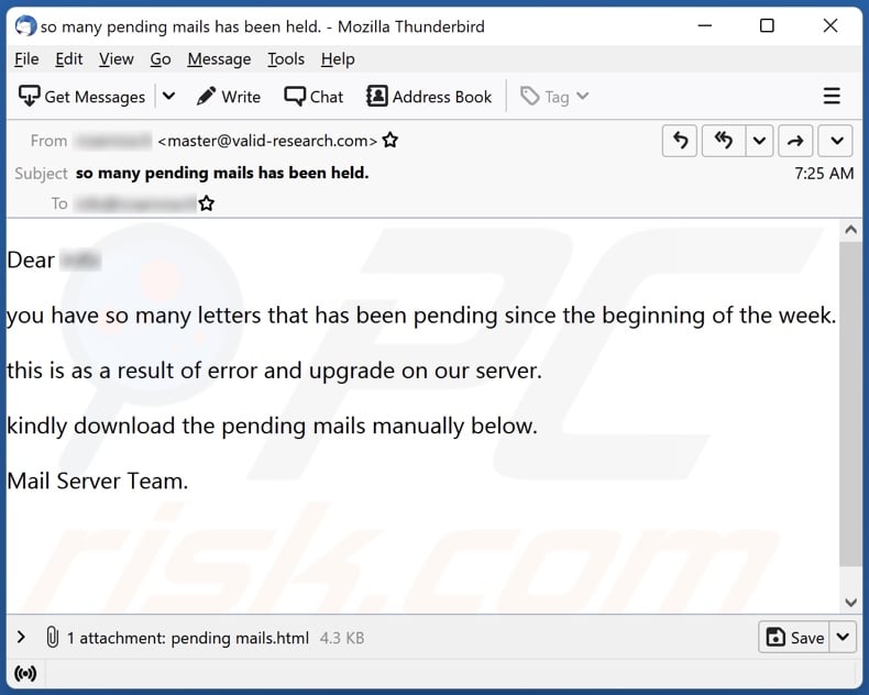 download the pending mails manually email spam campaign