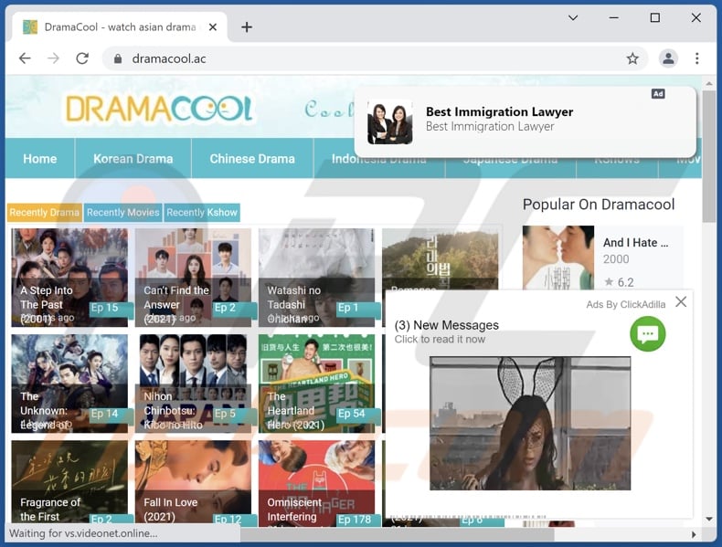 dramacool[.]ac pop-up redirects