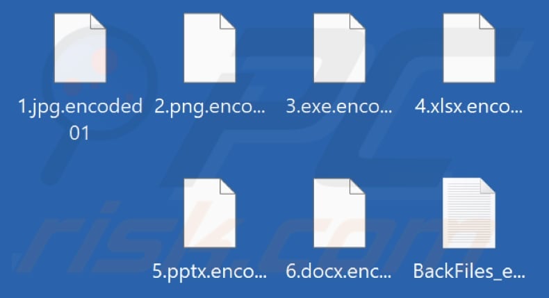 Files encrypted by Encoded01 ransomware (.encoded01 extension)