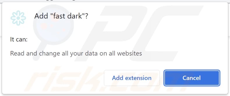 Fast Dark pop-up redirects