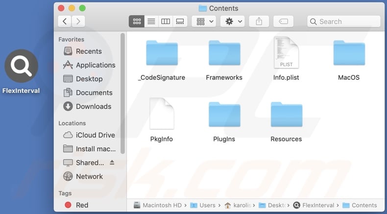 FlexInterval adware install folder