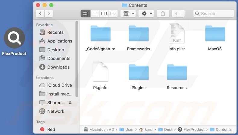 FlexProduct adware install folder